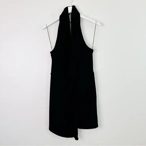 Significant Other Black Halter Dress Low Back Deep V New Year’s  Size 8 - Picture 4 of 9